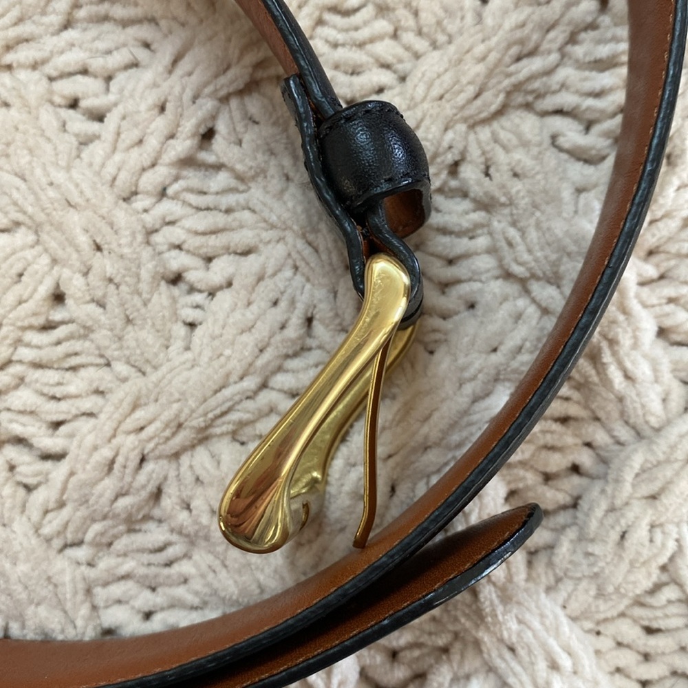 Coach Men Sz38 Leather Belt with Brass Buckle - Picture 10 of 11
